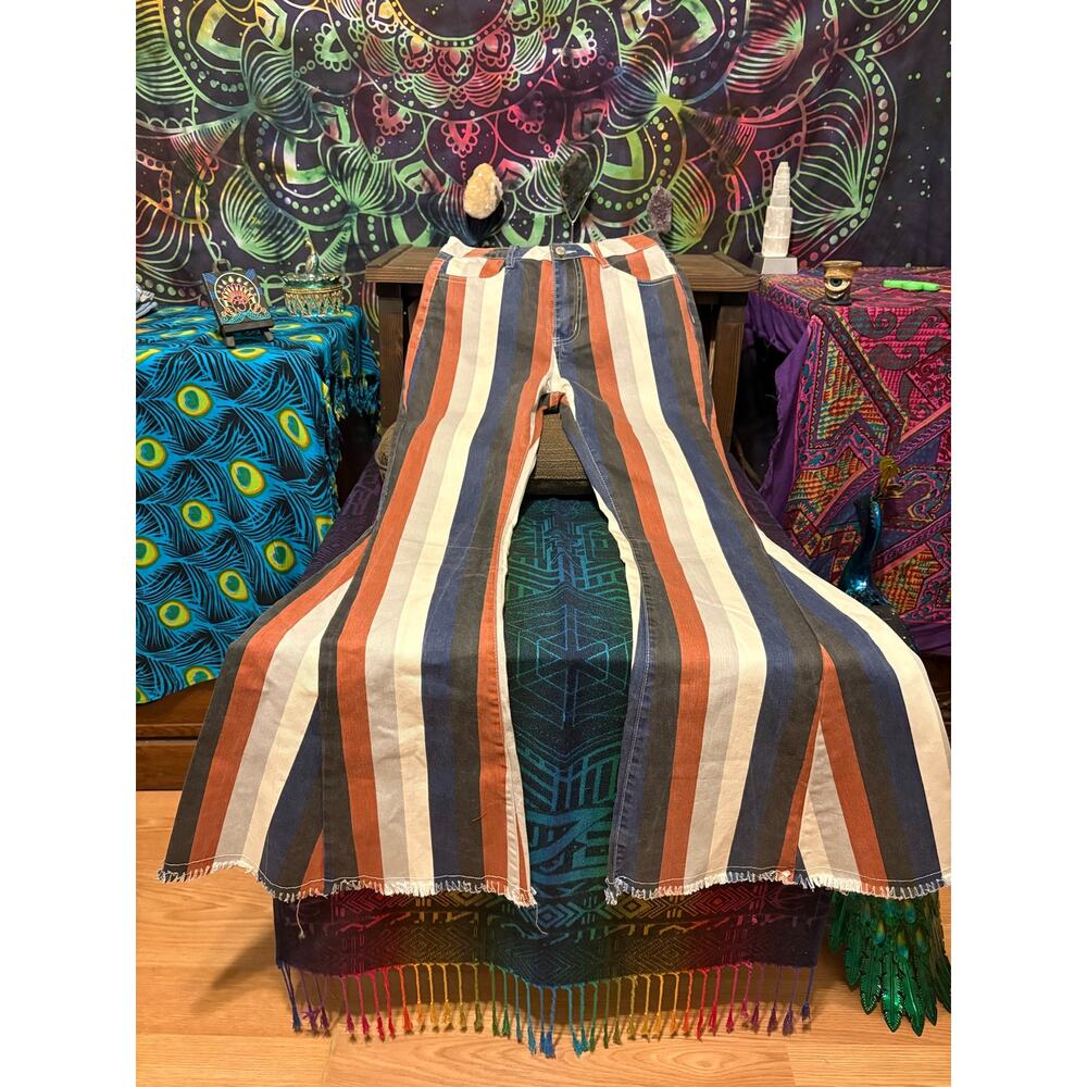 Saints and Hearts Bell Bottoms